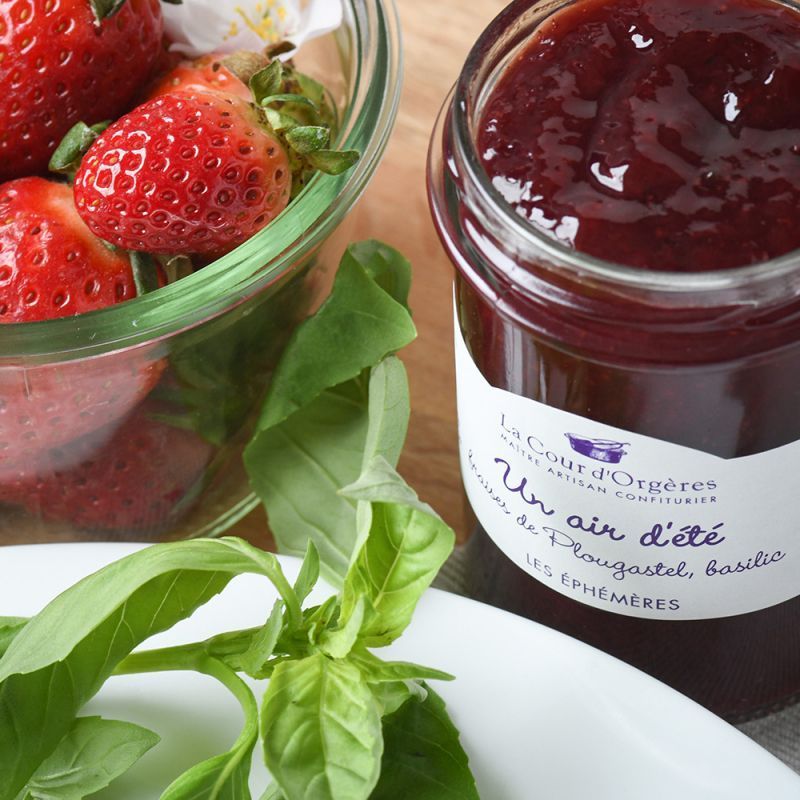 Strawberry and fresh basil jam