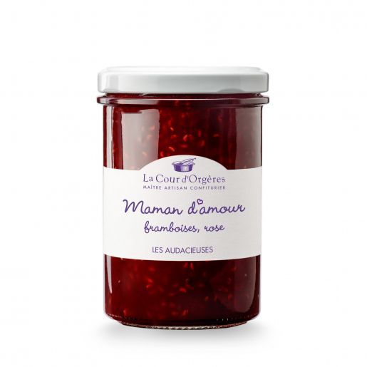 Rose-flavored raspberry jam